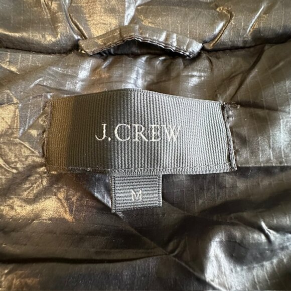 J.CREW Puffer Down Fill Vest Full Zip Black Insulated Outdoor Nylon Women's Med - Picture 5 of 10